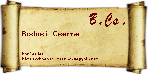 Bodosi Cserne névjegykártya